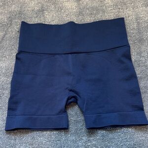SET Active Seamless High-Waist Bike Shorts - Navy Blue